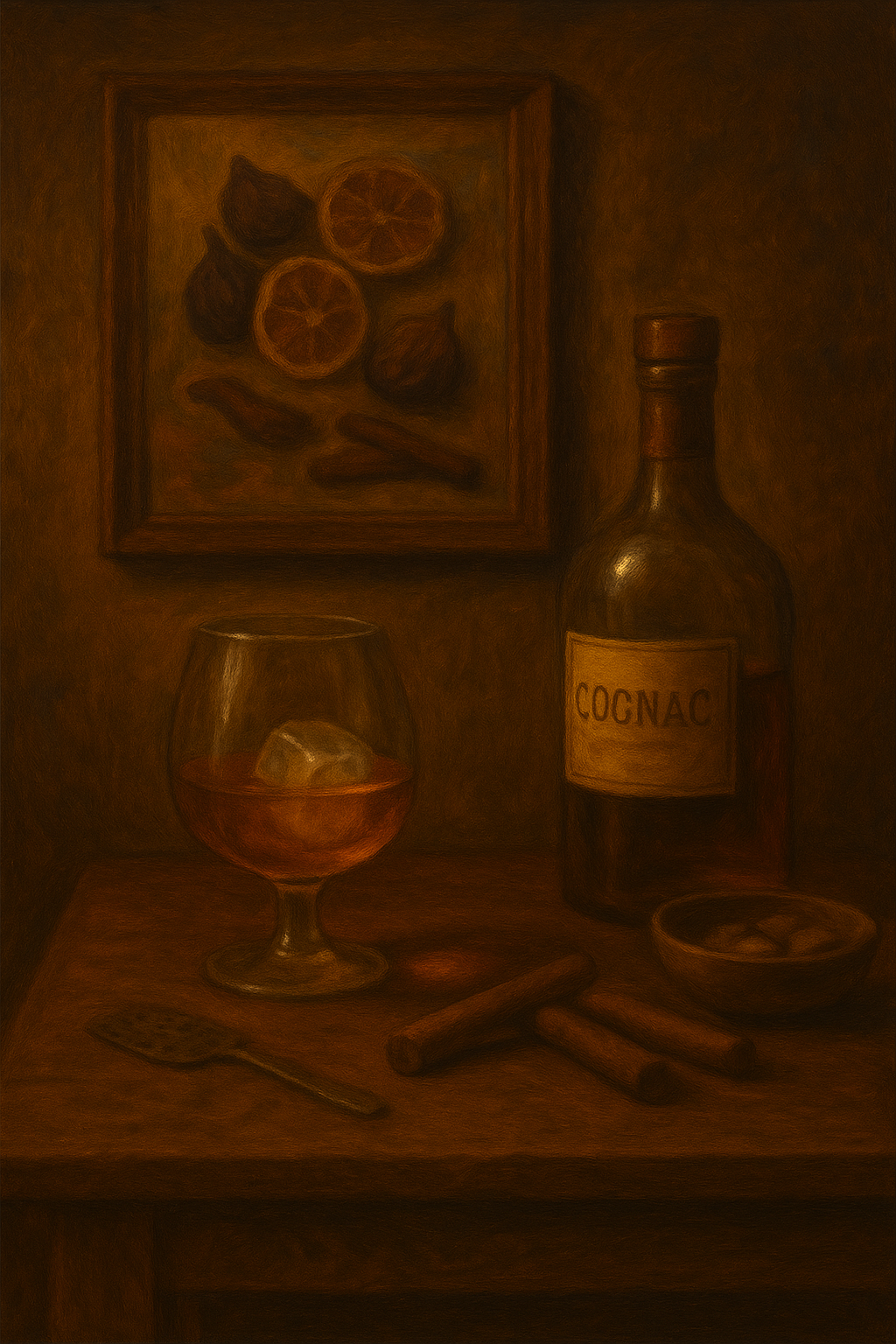 Classic Still Life with Cognac